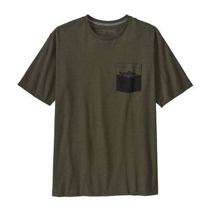 Patagonia Men's Wild Waterline Pocket Responsibili-Tee - Basin Green