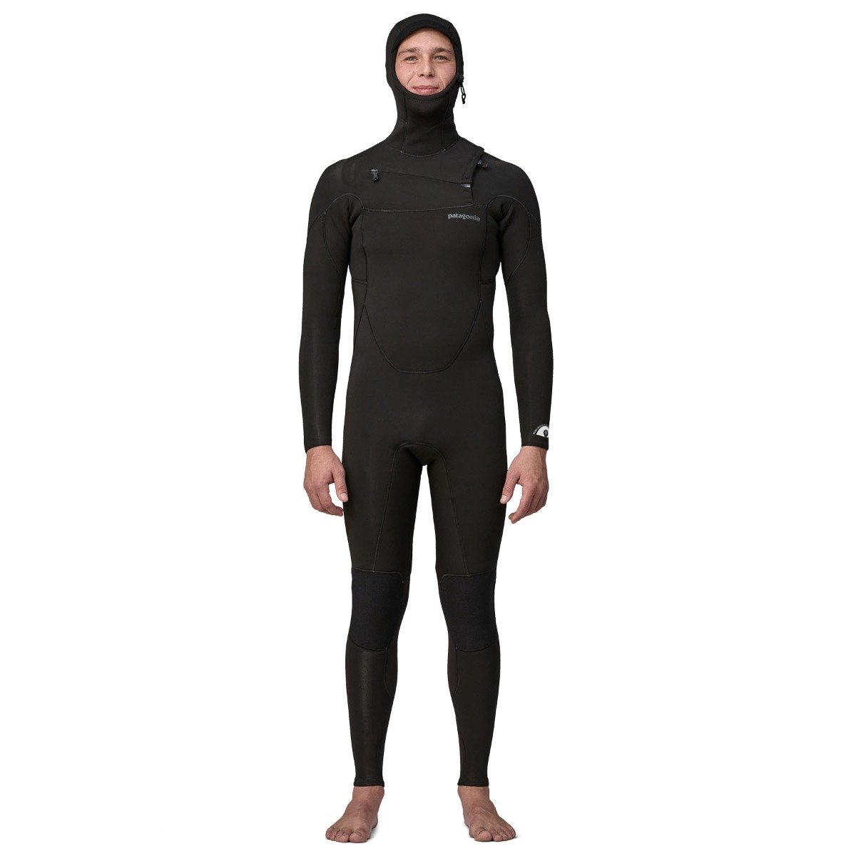 Patagonia R5 Yulex Regulator 6.5/5mm Mens Chest Zip Hooded Wetsuit - Black