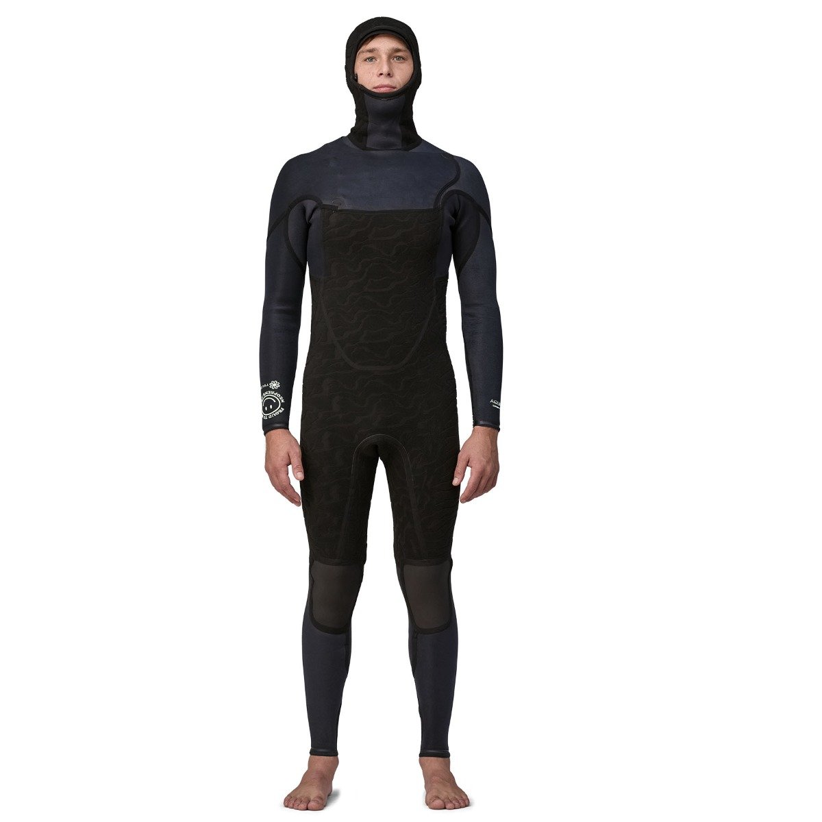 Patagonia R5 Yulex Regulator 6.5/5mm Men's Chest Zip Hooded Wetsuit 2025 - Black