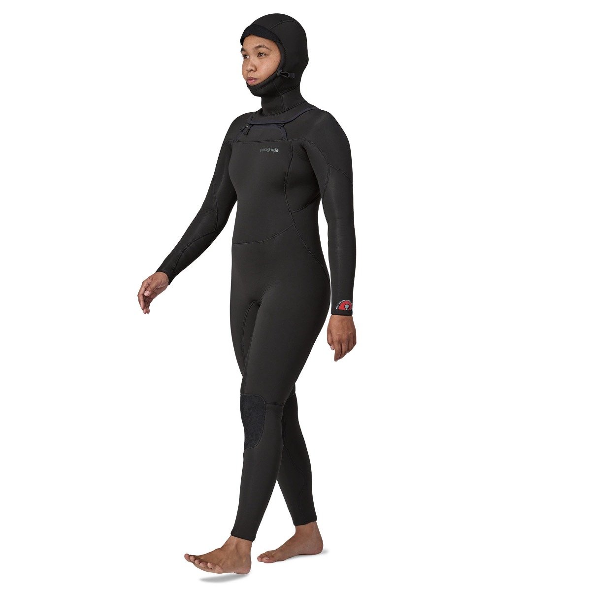 Patagonia Women's R4 Yulex Regulator Chest-Zip 5.5mm/4mm Hooded Wetsuit - Black