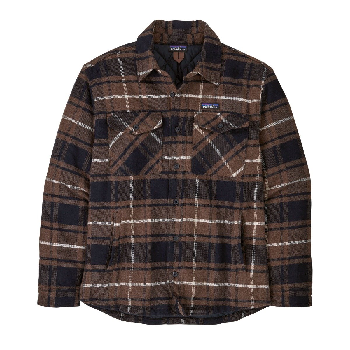 Patagonia Lightweight Insulated Fjord Mens Flannel Shirt - Outdoor/Molasses Brown