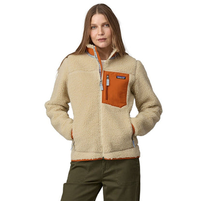 Patagonia Classic Retro-X Women's Jacket - Dark Natural w/Redtail Rust
