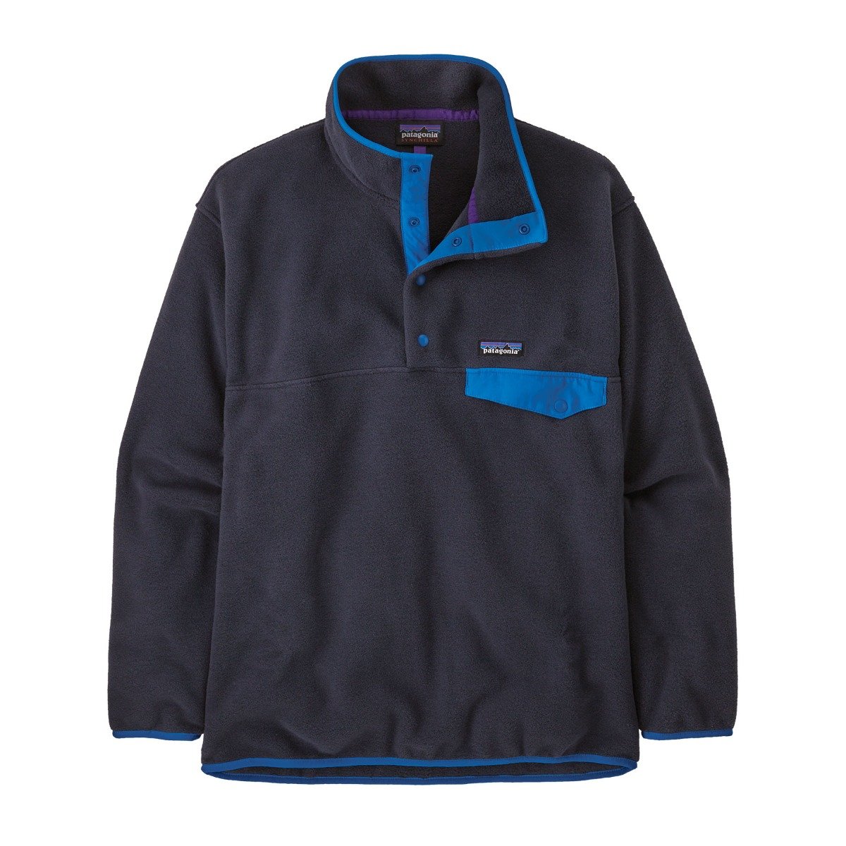Patagonia Lightweight Synchilla Mens Snap-T Fleece Pullover - Pitch Blue