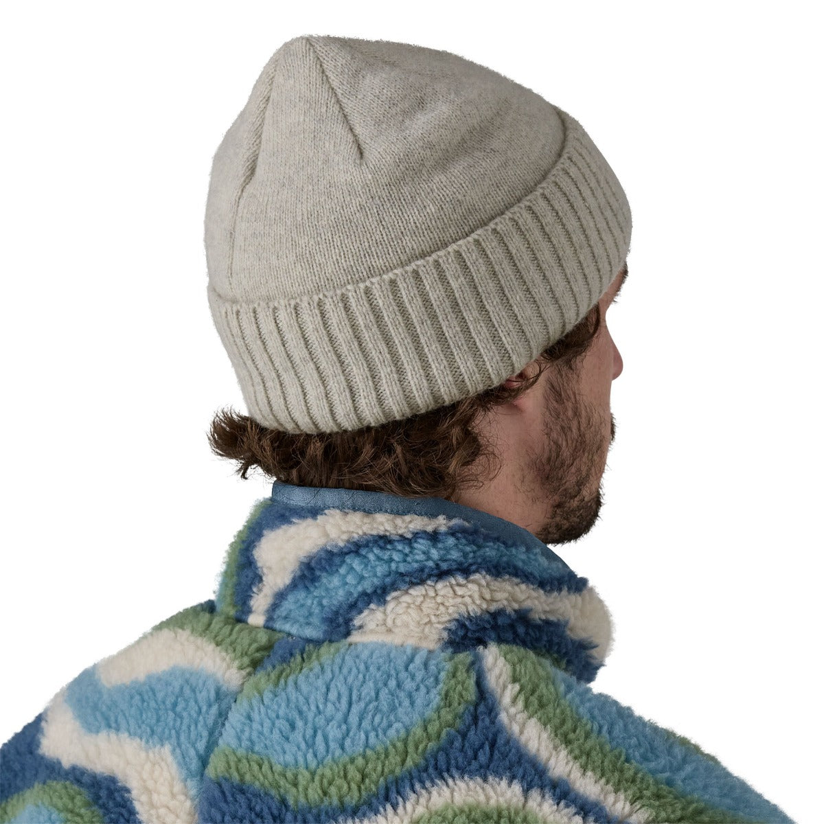 Patagonia Brodeo Unisex Beanie - OG Legacy Label: Crisp Grey