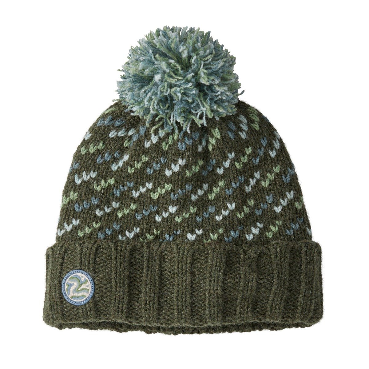 Patagonia Snowbelle Unisex Beanie - Fisherman Stitch: Pine Needle Green