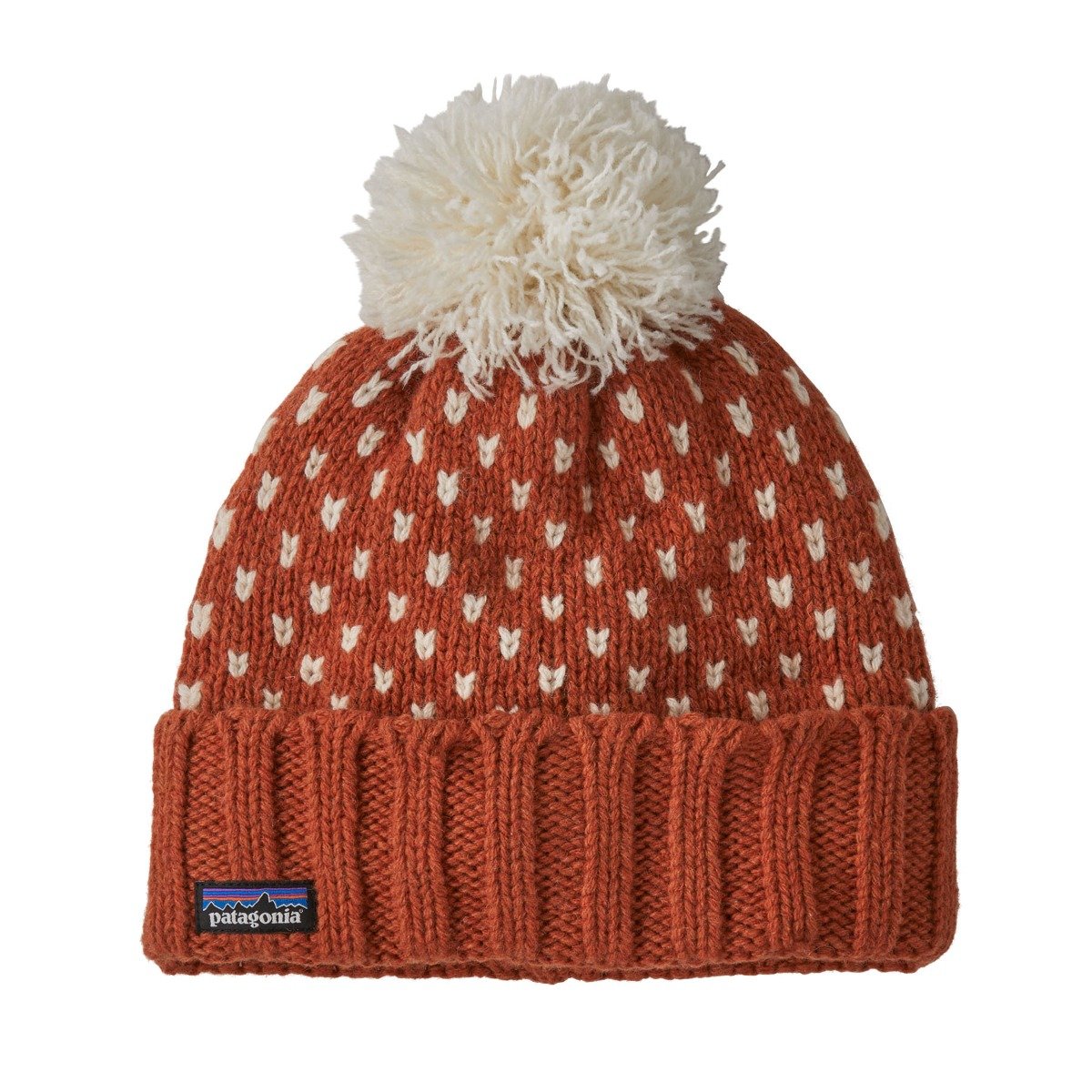 Patagonia Snowbelle Unisex Beanie - Offset Dot: Burnished Red