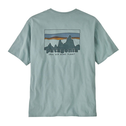 Patagonia '73 Skyline Organic Mens T-Shirt - Thermal Blue
