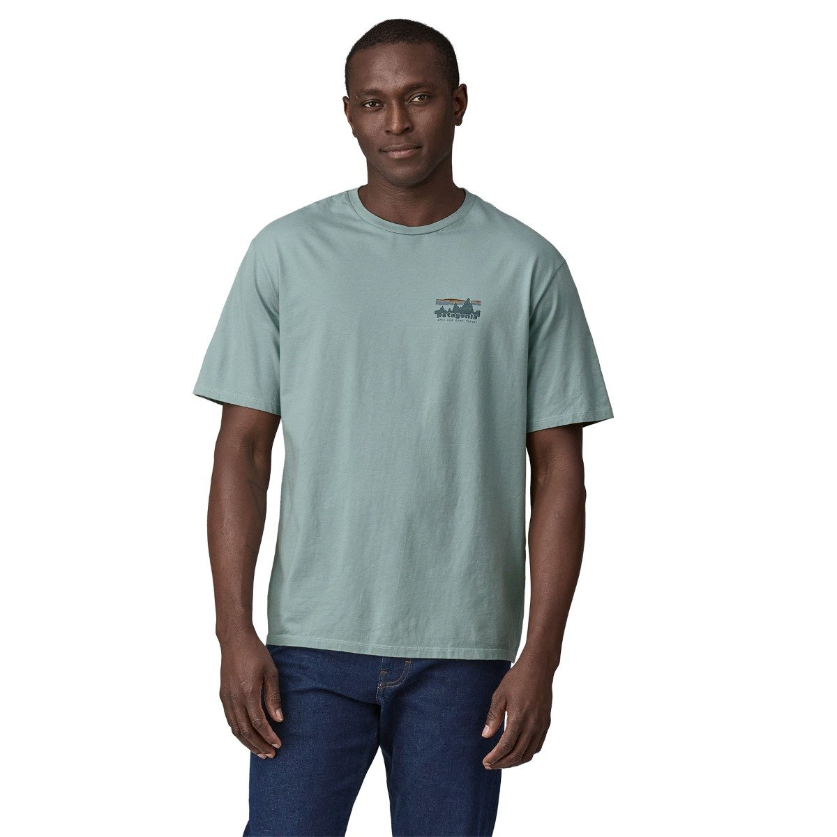 Patagonia '73 Skyline Organic Men's T-Shirt - Thermal Blue
