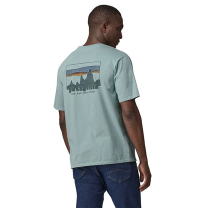 Patagonia '73 Skyline Organic Men's T-Shirt - Thermal Blue