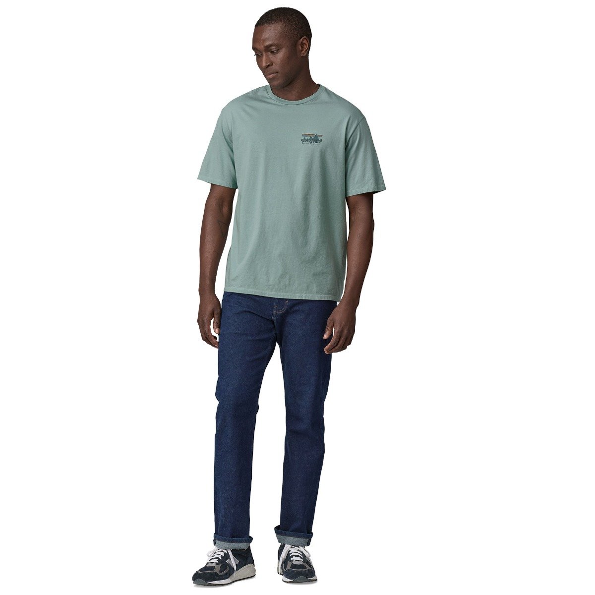 Patagonia '73 Skyline Organic Men's T-Shirt - Thermal Blue
