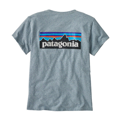 Patagonia  P-6 Logo Womens Responsibili-Tee - Thermal Blue