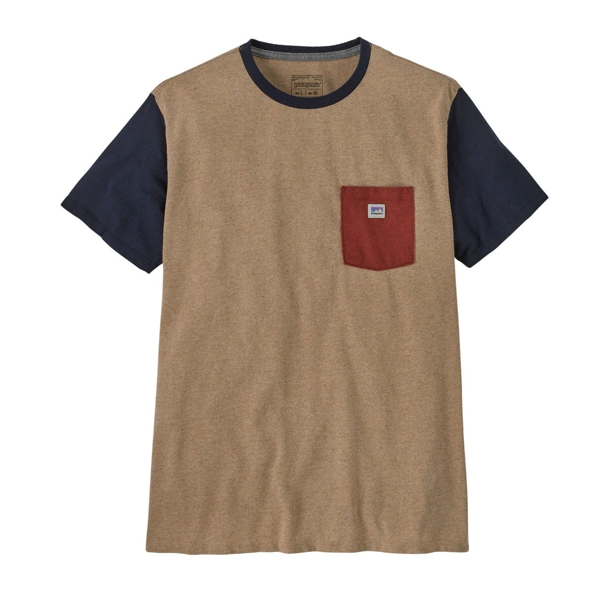 Patagonia Shop Sticker Unisex Pocket Responsibili-Tee in Grayling Brown