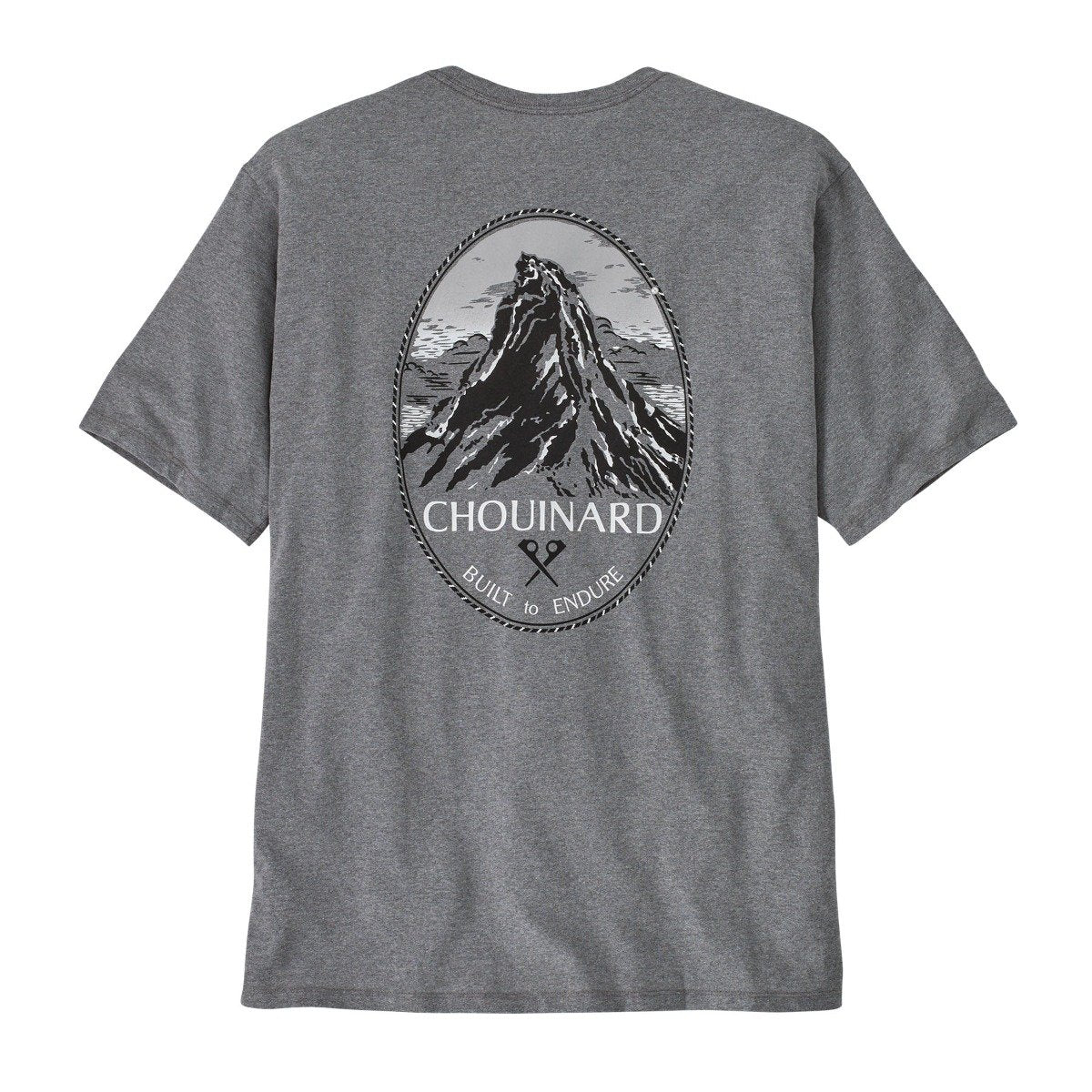 Patagonia Chouinard Crest Pocket Mens Responsibili-Tee - Gravel Heather