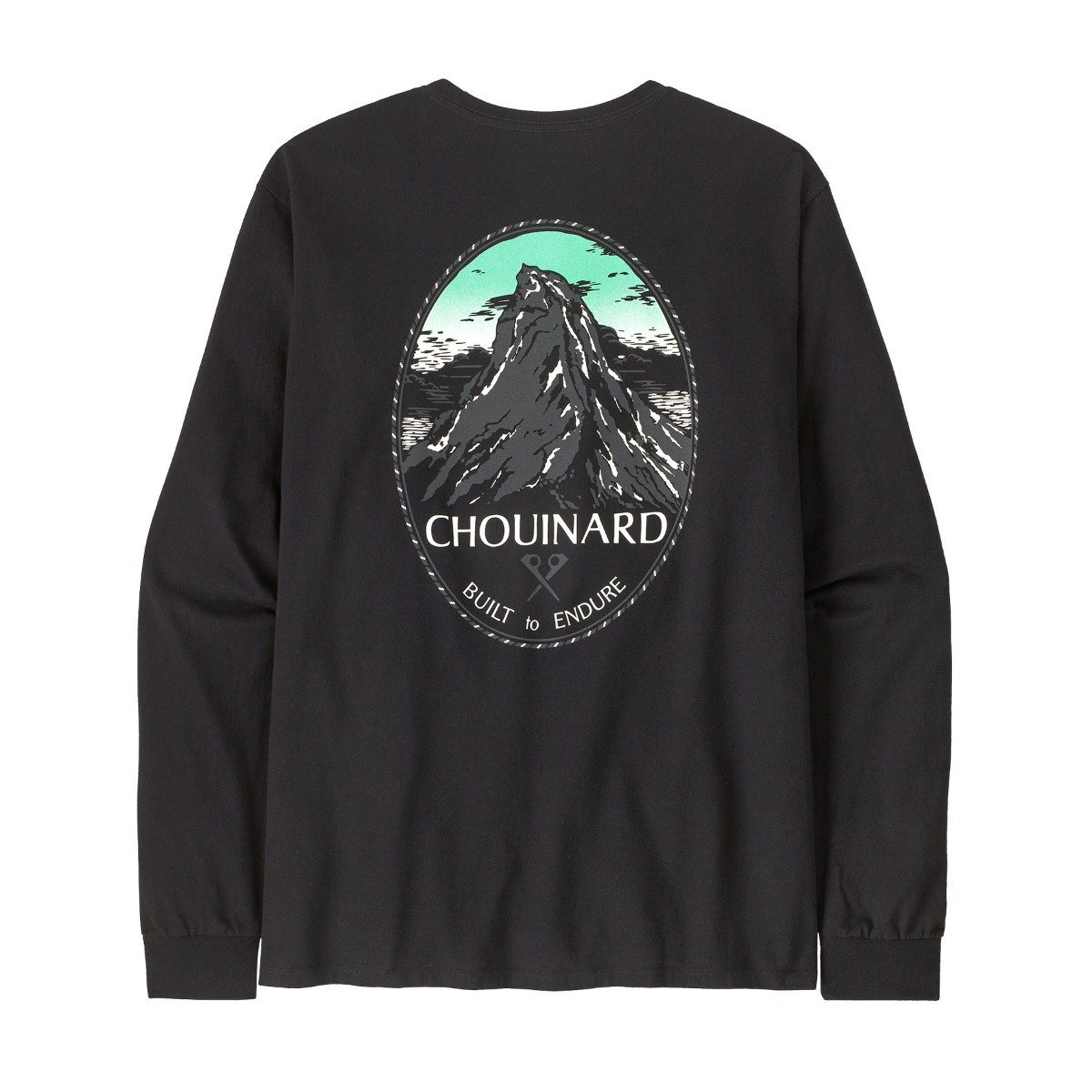 Patagonia Chouinard Crest Responsibili-Tee Men Long Sleeve Tee - Black
