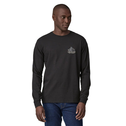 Patagonia Chouinard Crest Responsibili-Tee Men Long Sleeve Tee - Black