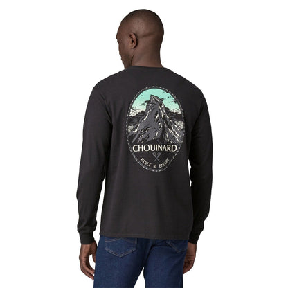 Patagonia Chouinard Crest Responsibili-Tee Men Long Sleeve Tee - Black