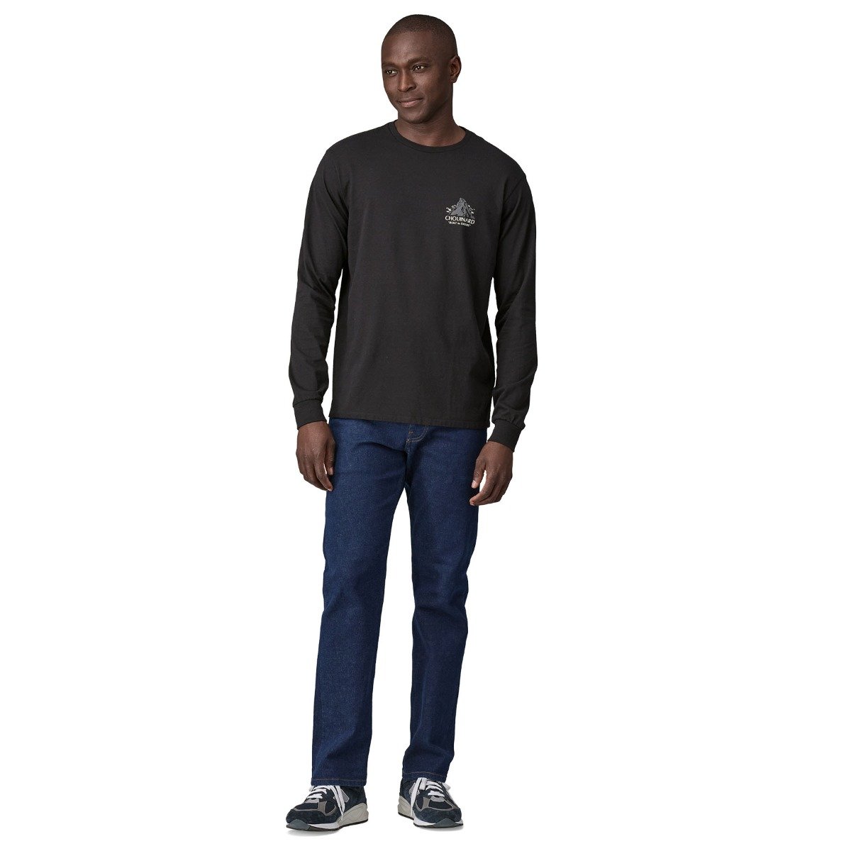 Patagonia Chouinard Crest Responsibili-Tee Men Long Sleeve Tee - Black
