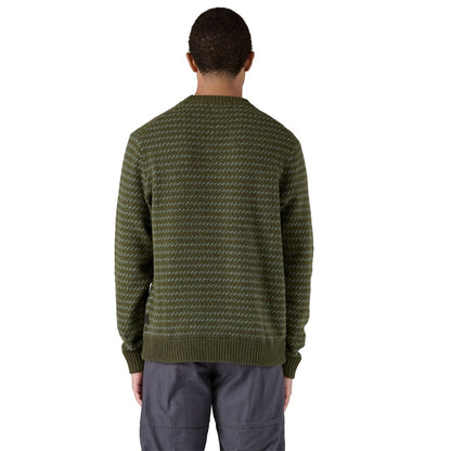 Patagonia Recycled Wool-Blend Men's Sweater - Fisherman Stitch/Pine Needle Green