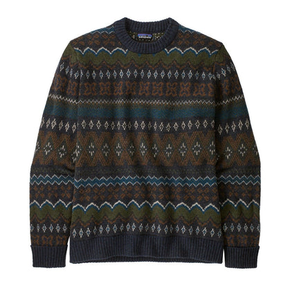 Patagonia Recycled Wool-Blend Mens Sweater - Helmsman/Smolder Blue