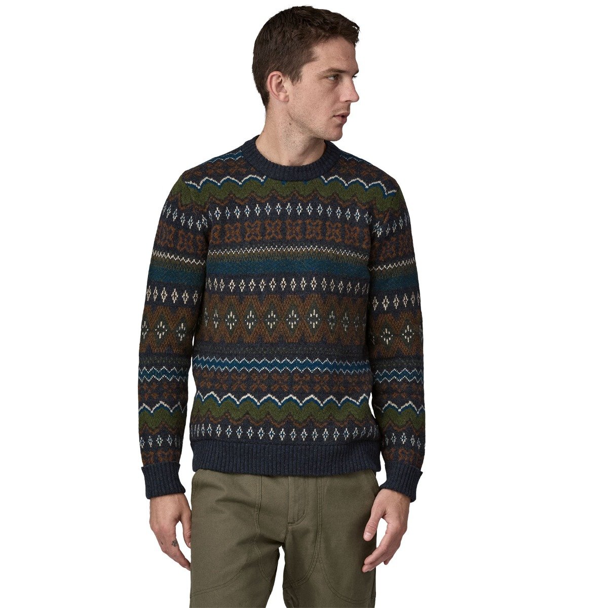 Patagonia Recycled Wool-Blend Men's Sweater - Helmsman/Smolder Blue