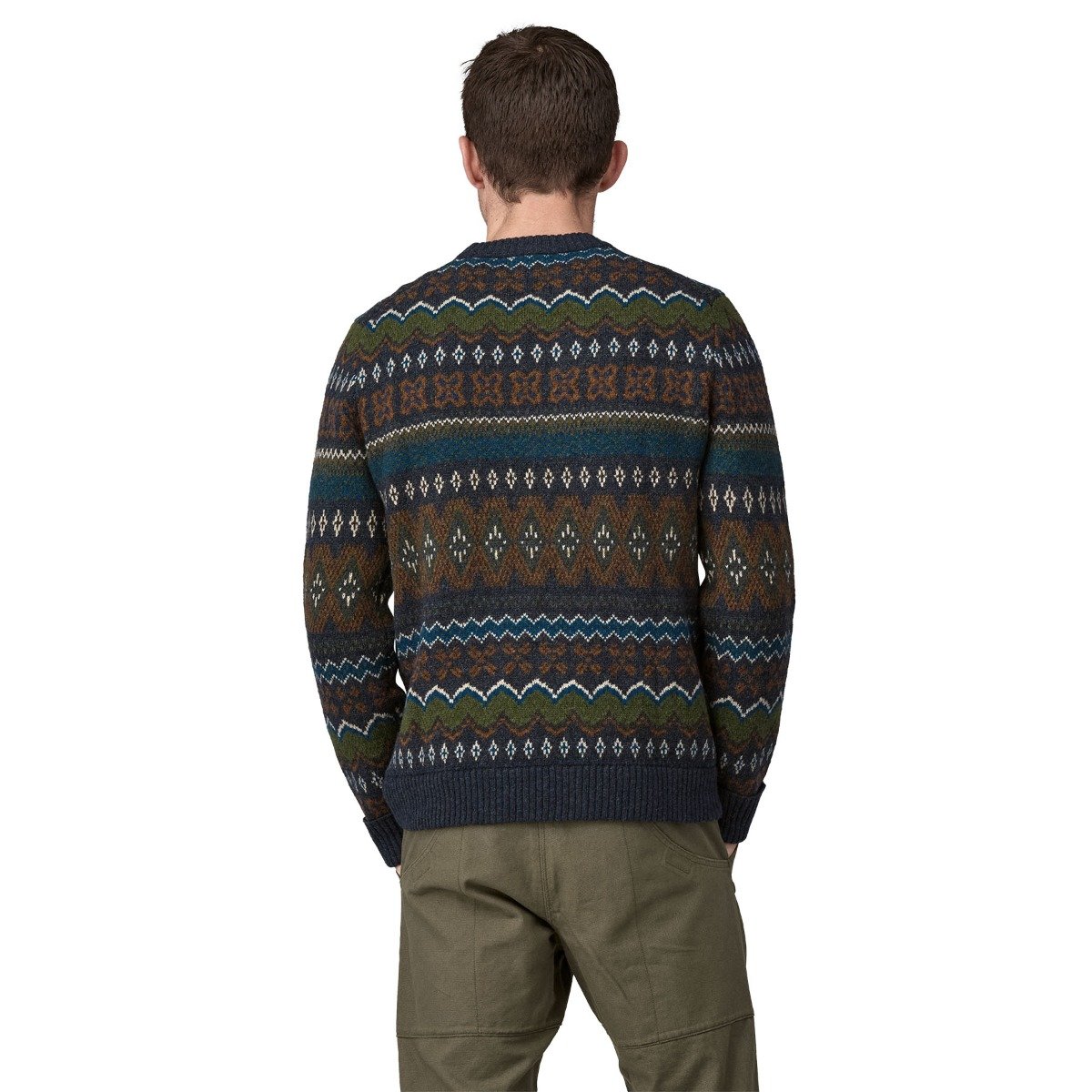Patagonia Recycled Wool-Blend Men's Sweater - Helmsman/Smolder Blue