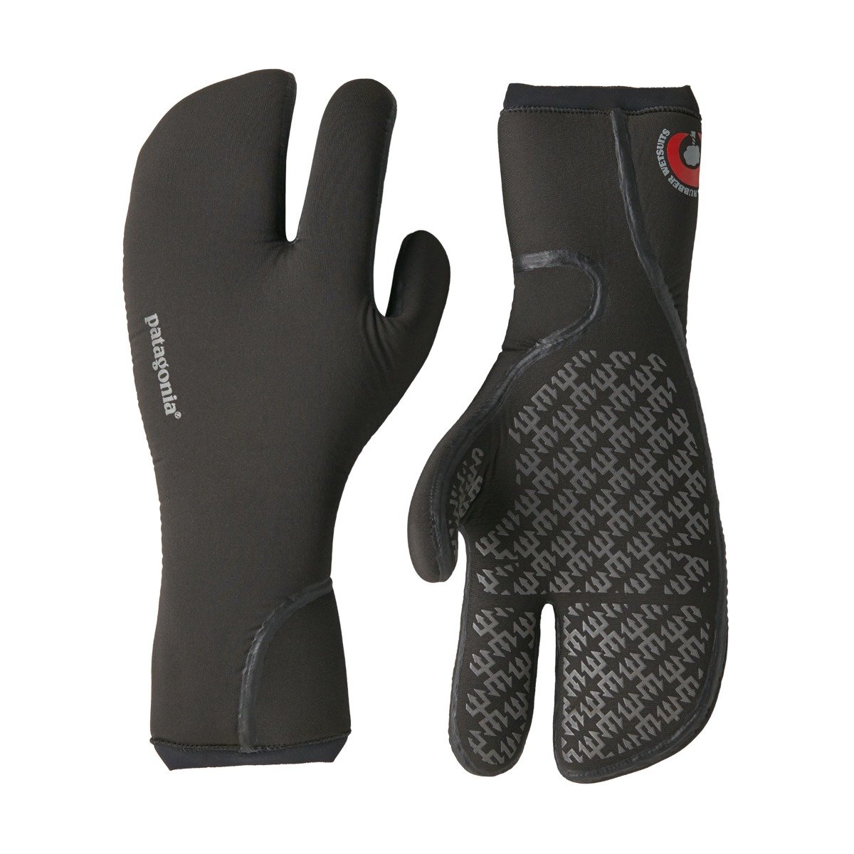 Patagonia R4 Yulex Regulator 5mm Three-Finger Wetsuit Mitts - Black