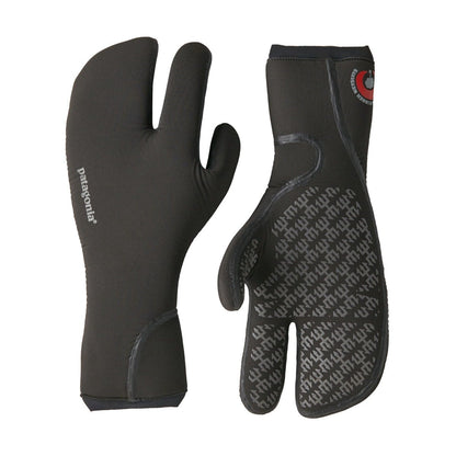 Patagonia R4 Yulex Regulator 5mm Three-Finger Wetsuit Mitts - Black