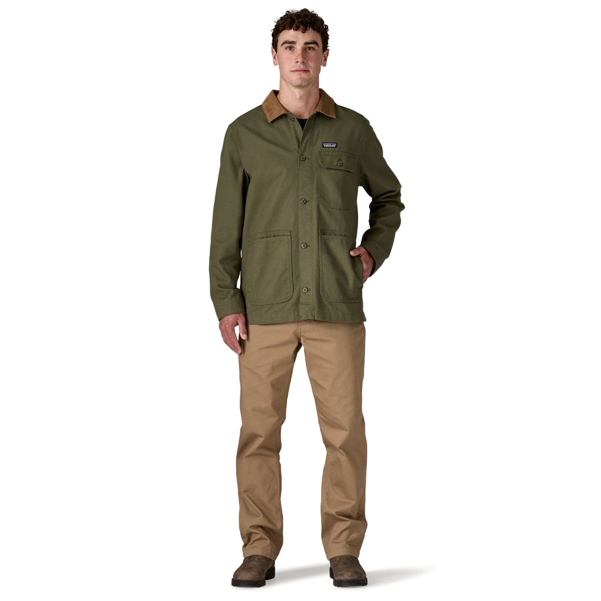 Patagonia Mens Point Reyes Canvas Jacket - Basin Green