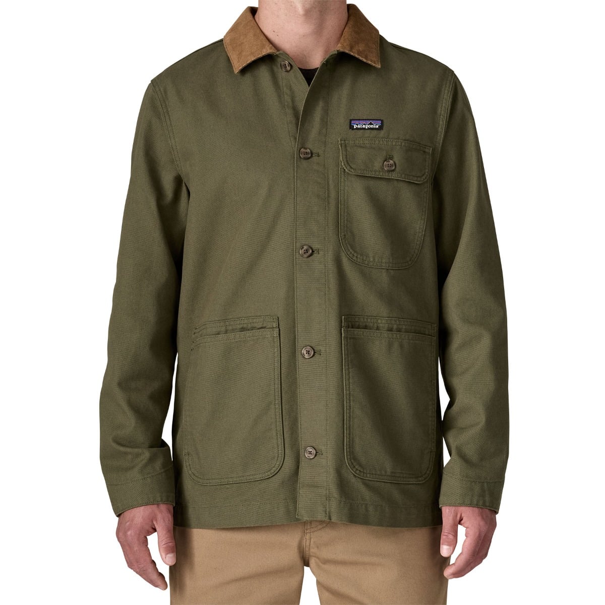Patagonia Mens Point Reyes Canvas Jacket - Basin Green