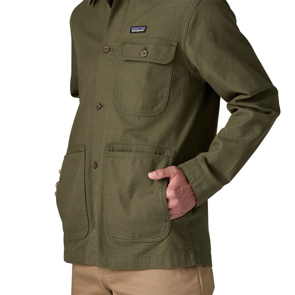 Patagonia Mens Point Reyes Canvas Jacket - Basin Green