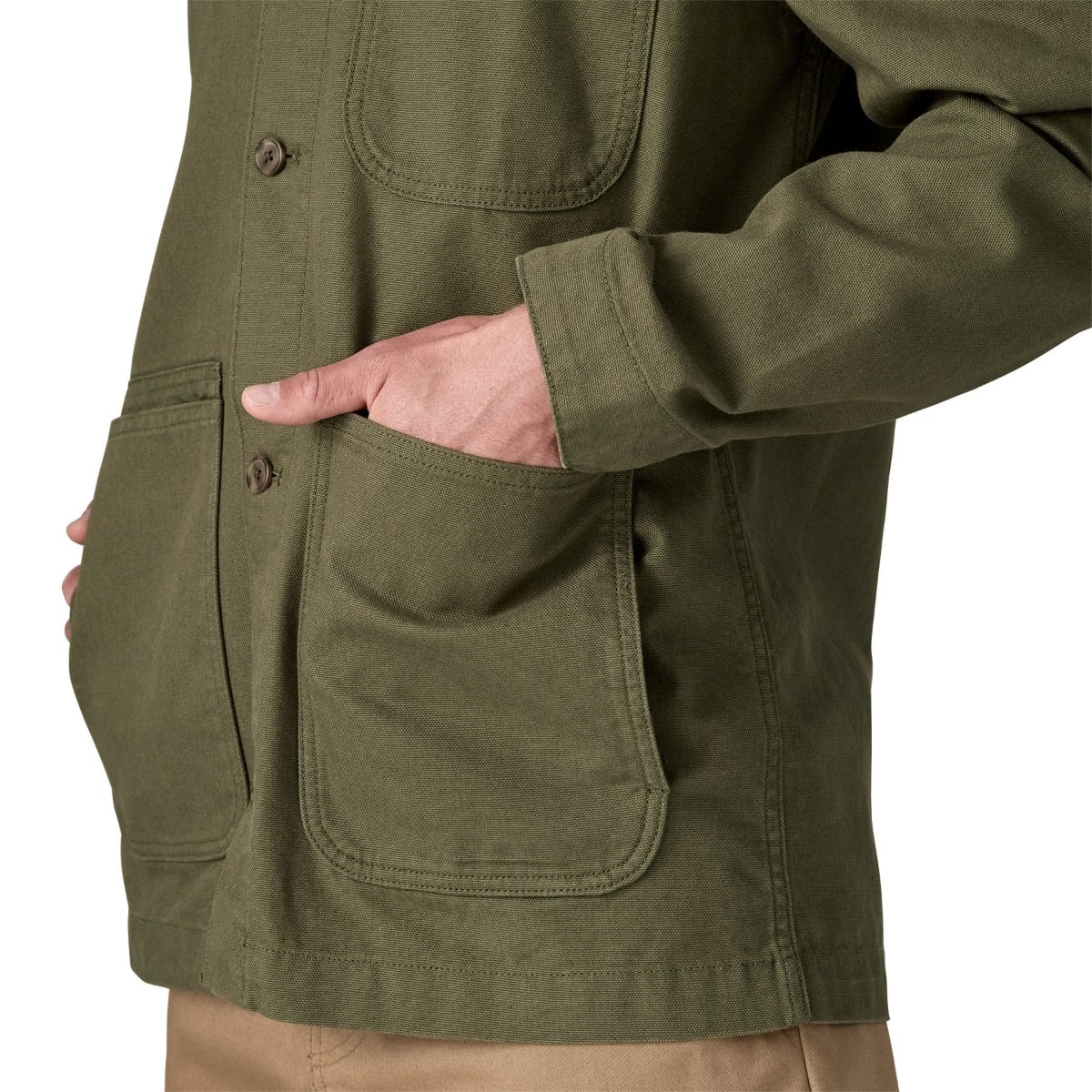 Patagonia Mens Point Reyes Canvas Jacket - Basin Green