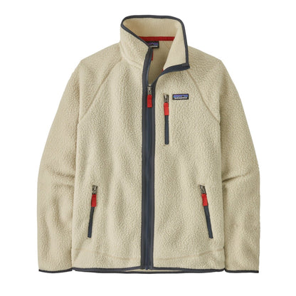 Patagonia Mens Retro Pile Fleece Jacket in Pelican/Smolder Blue