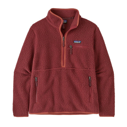 Patagonia Womens Retro Pile Fleece Marsupial Pullover in Sequoia Red