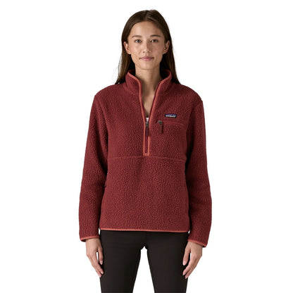Patagonia Womens Retro Pile Fleece Marsupial Pullover - Sequoia Red