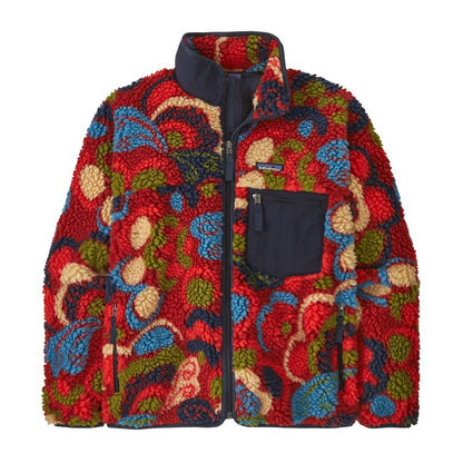 Patagonia Womens Classic Retro-X Jacket in River River/Amanita Red
