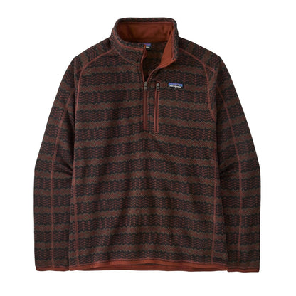 Patagonia Mens Better Sweater 1/4 Zip Fleece in Woven Together: Dried Vanilla
