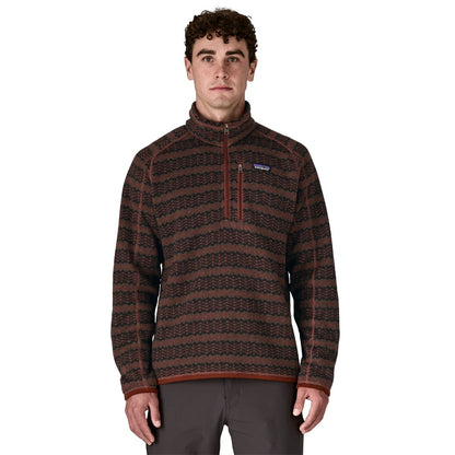 Patagonia Mens Better Sweater 1/4 Zip Fleece - Woven Together: Dried Vanilla