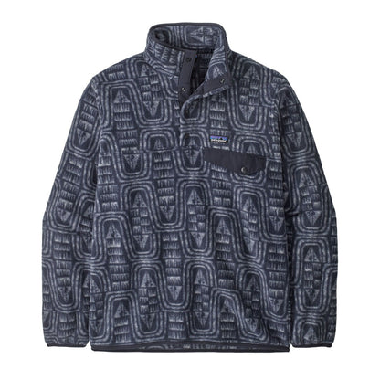 Patagonia Mens LW Synch Snap-T Pullover in Flow: Sunken Blue