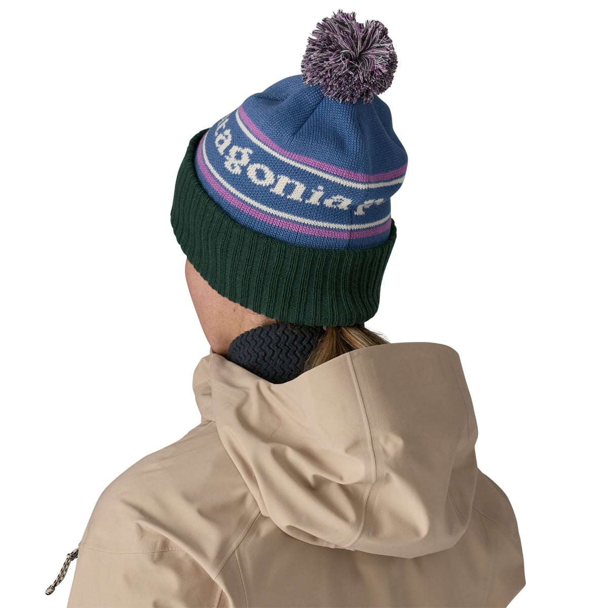 Patagonia Powder Town Beanie - Park Stripe: Barnacle Blue