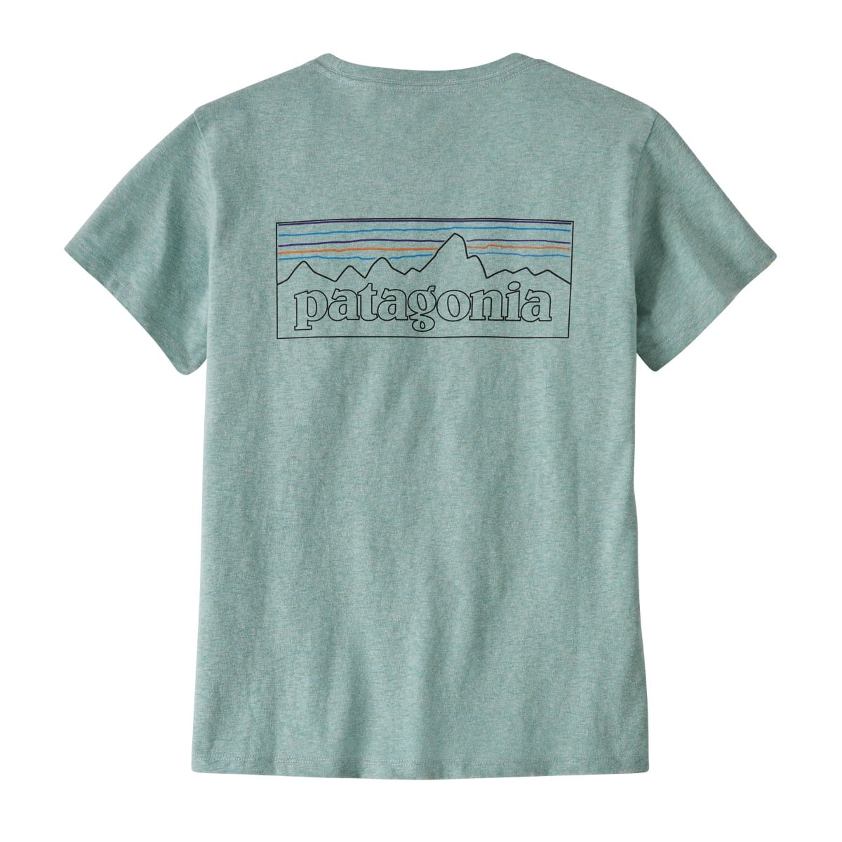 Patagonia Womens P-6 Logo Responsibili-Tee in P-6 Outline: Virtually Blue