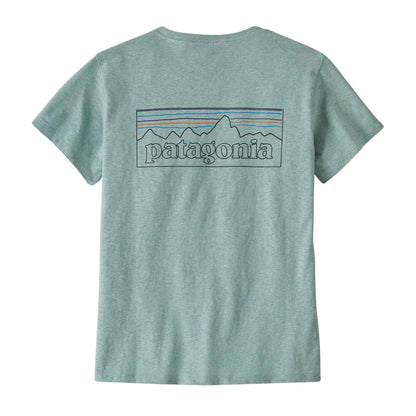 Patagonia Womens P-6 Logo Responsibili-Tee in P-6 Outline: Virtually Blue