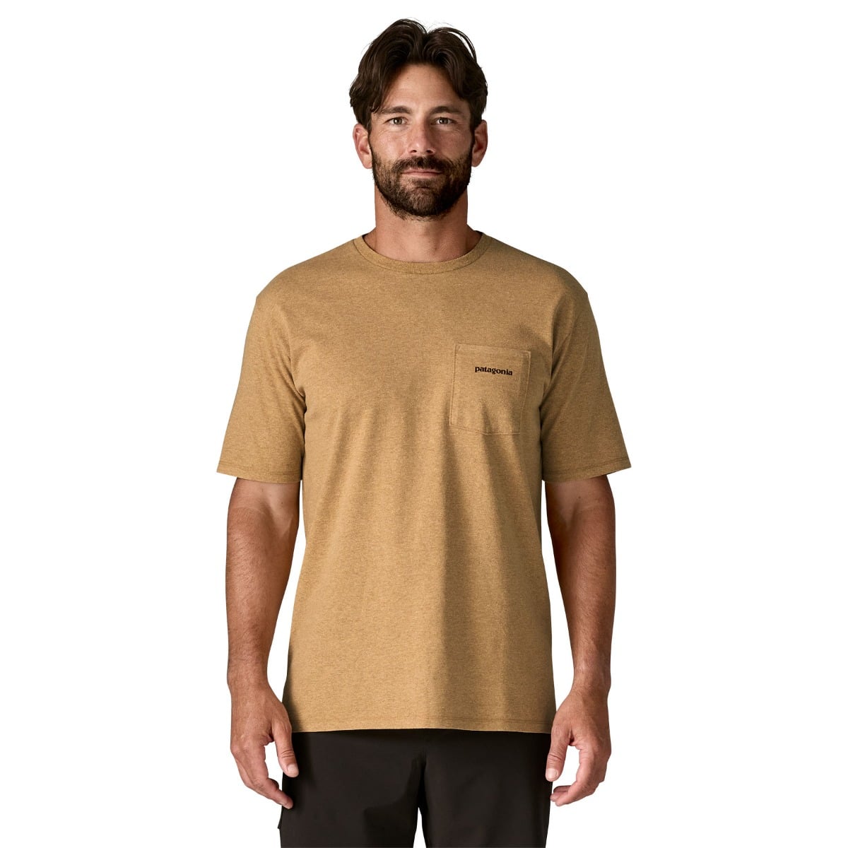 Patagonia Mens Boardshort Logo Pocket Responsibili-Tee - Talon Gold