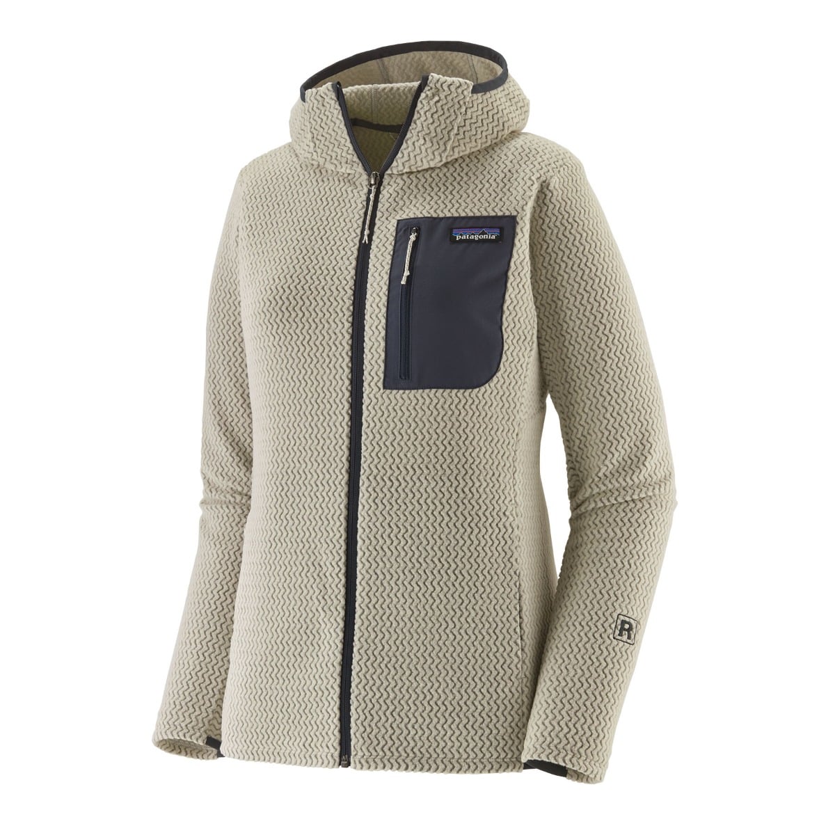 Patagonia Womens R1 Air Full-Zip Hoody in Wool White