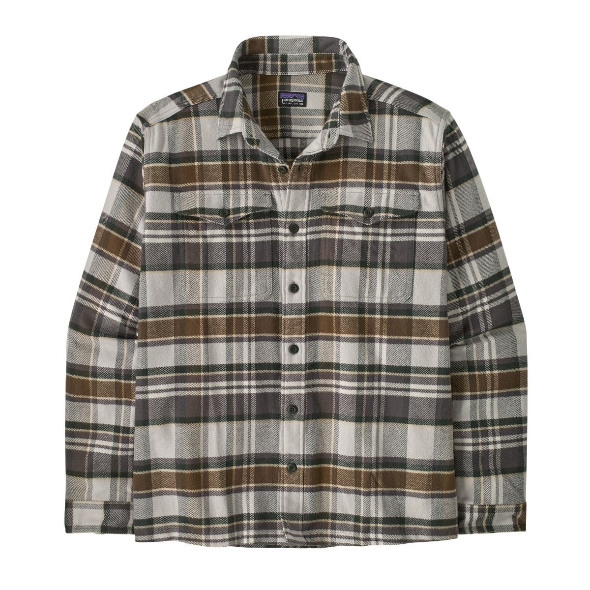 Patagonia Mens Fjord Flannel Shirt in Blizzard: Salt Grey