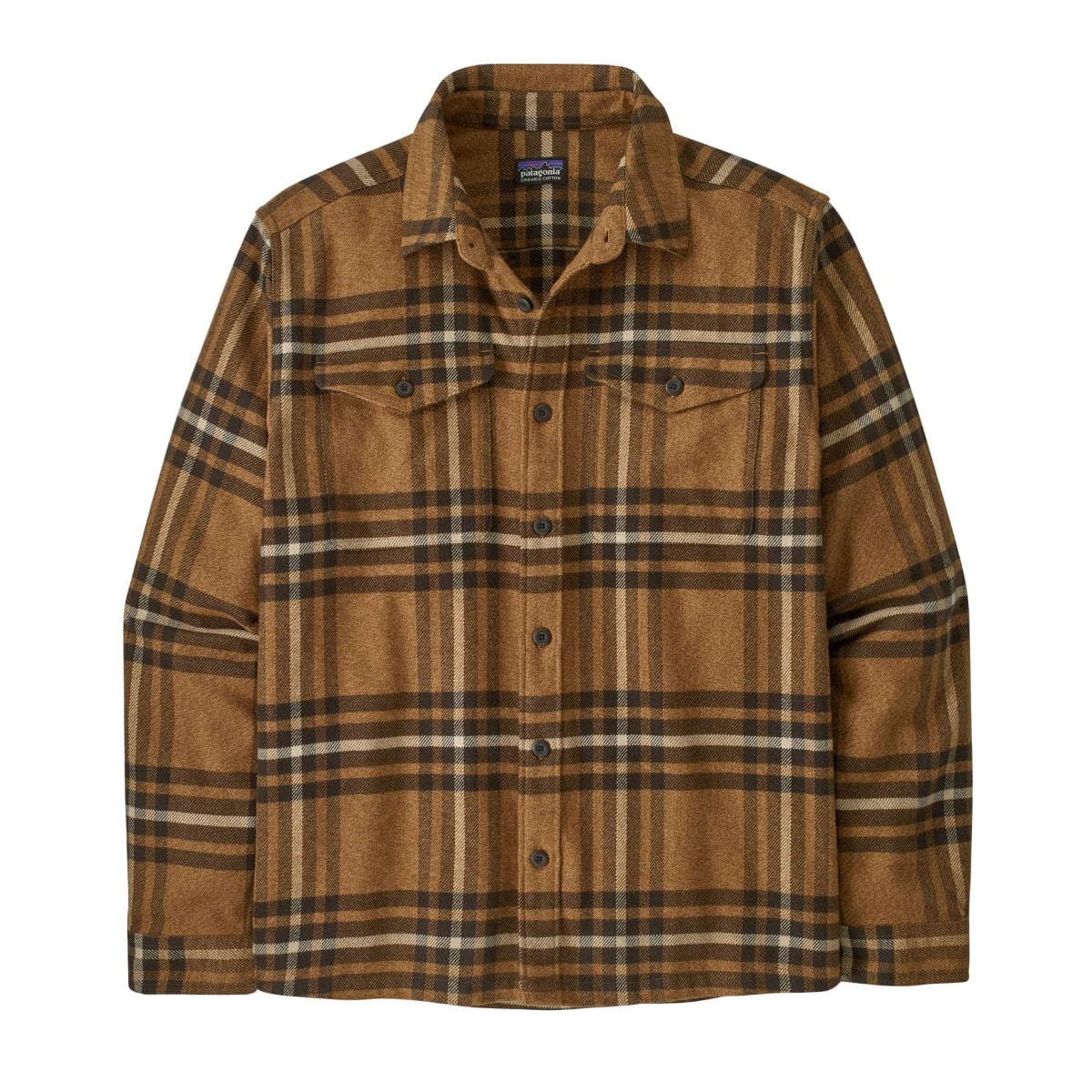 Patagonia Mens Fjord Flannel Shirt in Catch: Deer Brown