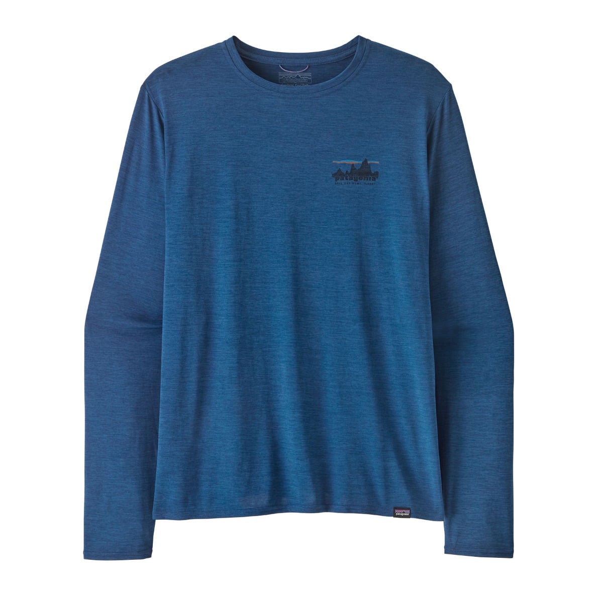 Patagonia Mens L/S Cap Cool Daily Graphic Shirt - '73 Skyline: Clement Blue X-Dye