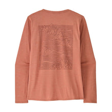 Patagonia Womens L/S Cap Cool Daily Graphic Shirt - Strataspire: Moment Pink X-Dye