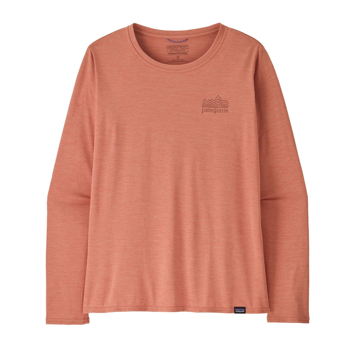 Patagonia Womens L/S Cap Cool Daily Graphic Shirt - Strataspire: Moment Pink X-Dye
