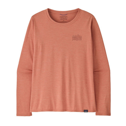 Patagonia Womens L/S Cap Cool Daily Graphic Shirt - Strataspire: Moment Pink X-Dye