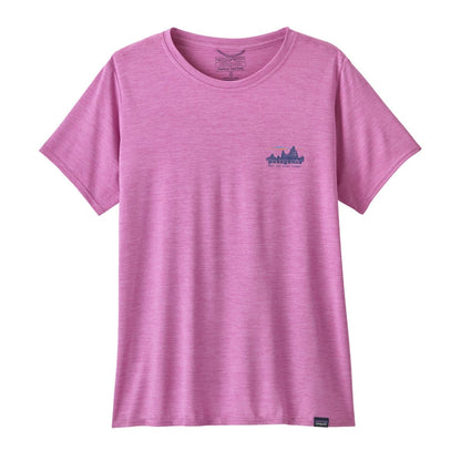 Patagonia Womens Cap Cool Daily Graphic Shirt - '73 Skyline: Brisk Purple X-Dye